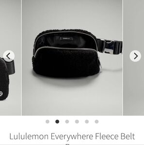 Lululemon Gold Black Sherpa Belt Bag